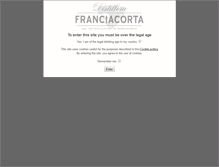 Tablet Screenshot of distilleriefranciacorta.com